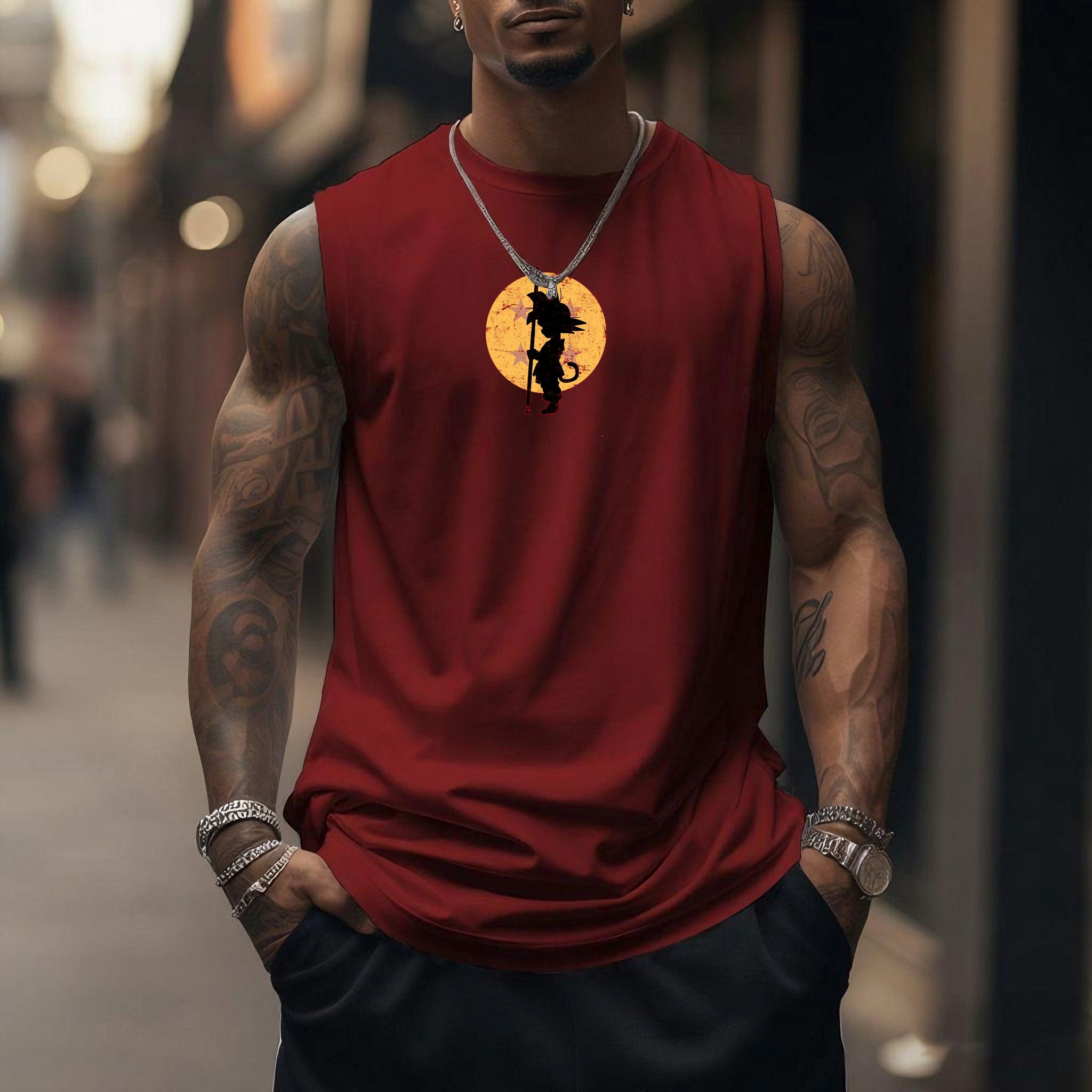 Unisex Anime Sleeveless Tank Top