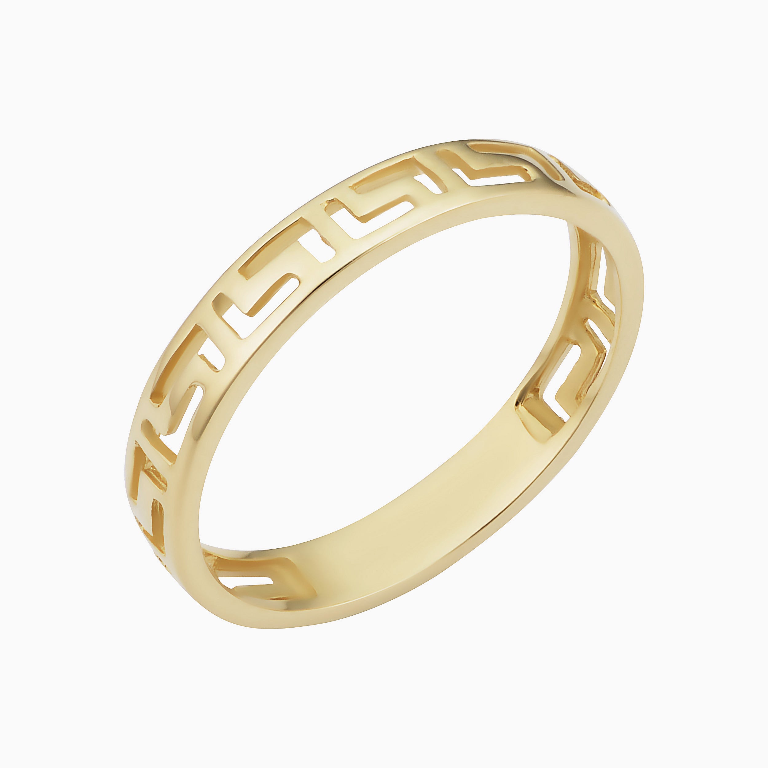 Greek Key Band Ring