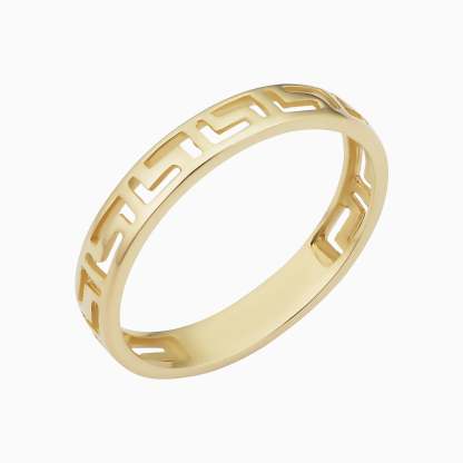 Greek Key Band Ring