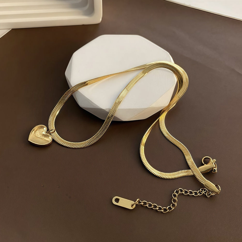 14K Gold 'Love You More' Heart Pendant 