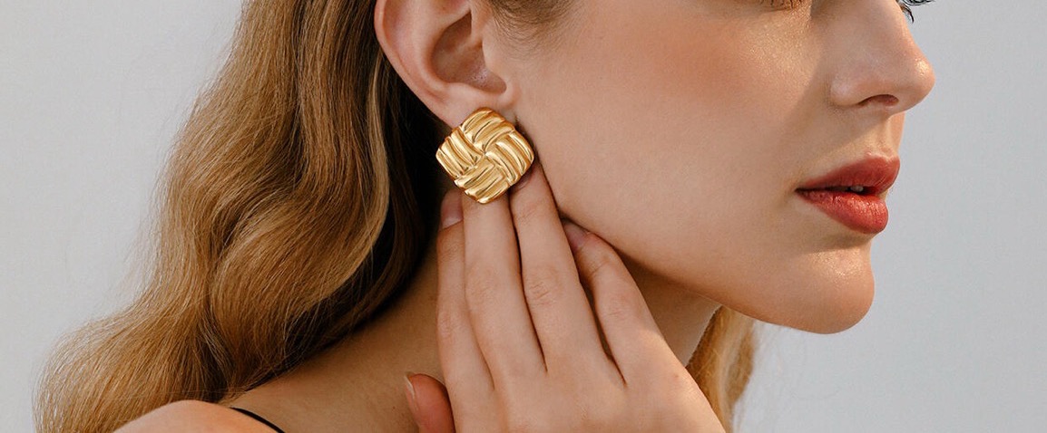Gold-plated earrings