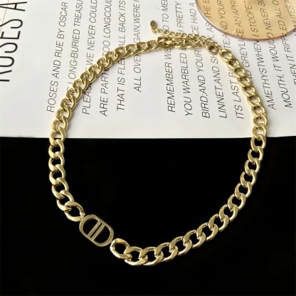 14K Double D Link Necklace – Iconic & Bold