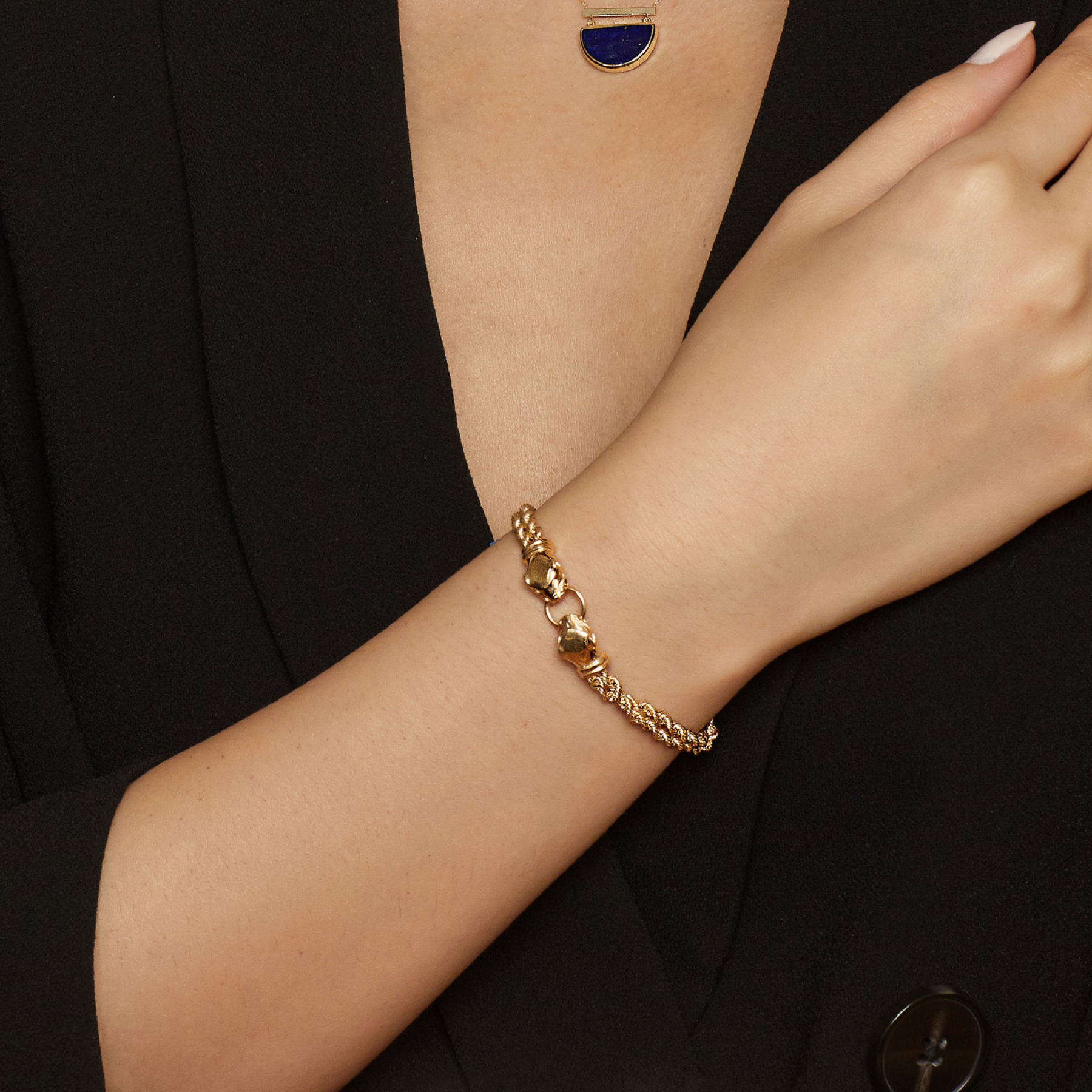 Rock Panther Head Bracelet