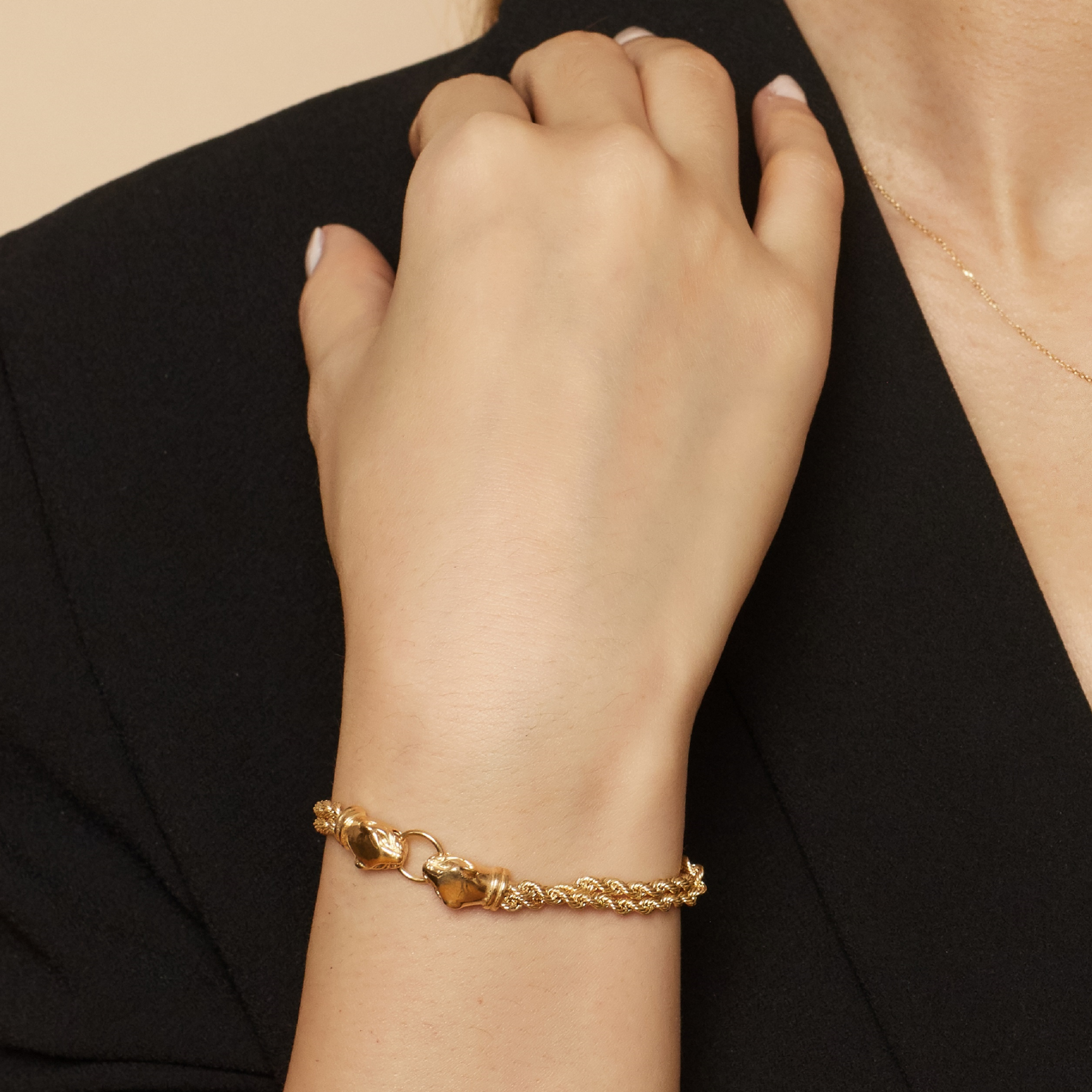 Rock Panther Head Bracelet