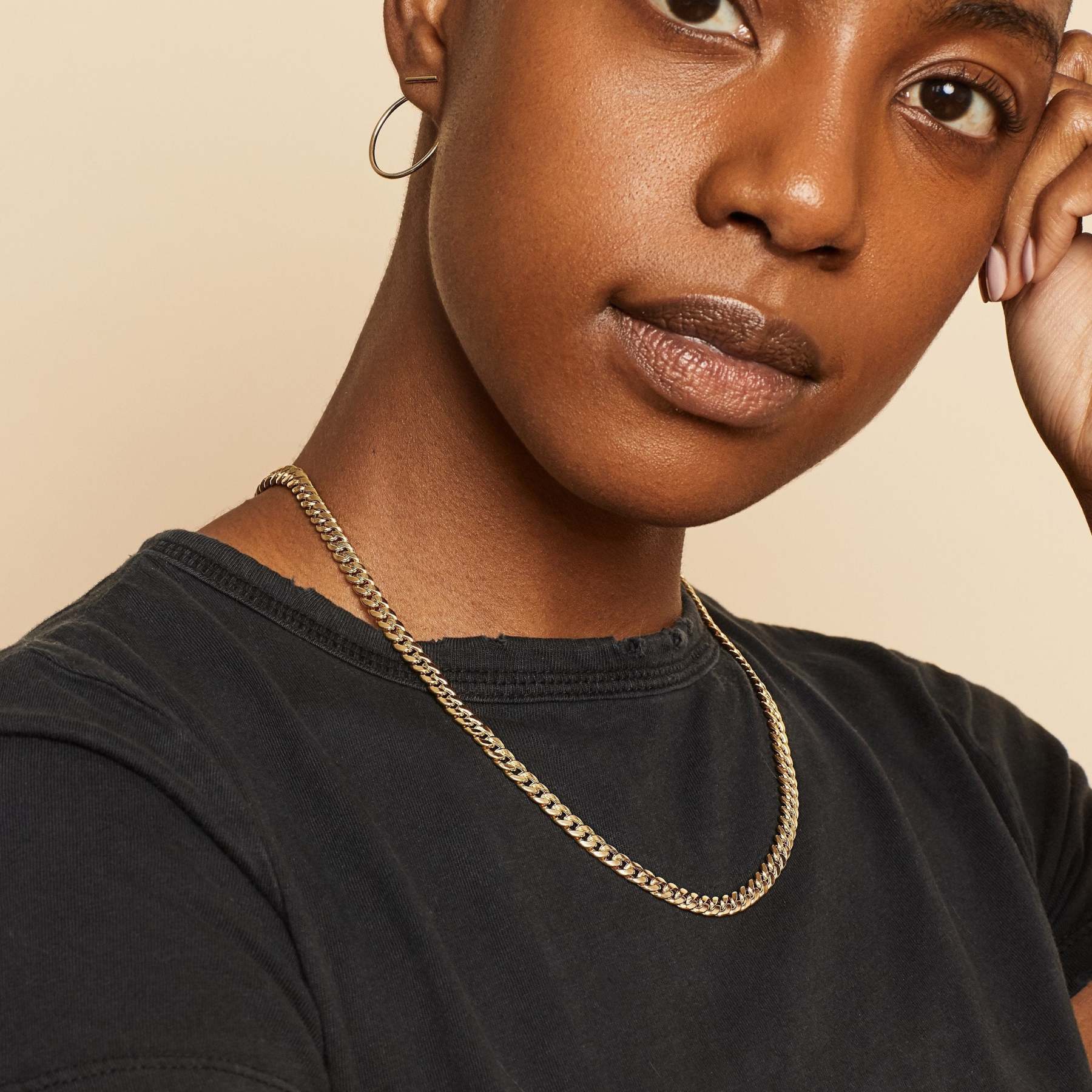 Estate Cuban Bold Necklace