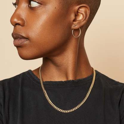 Estate Cuban Bold Necklace