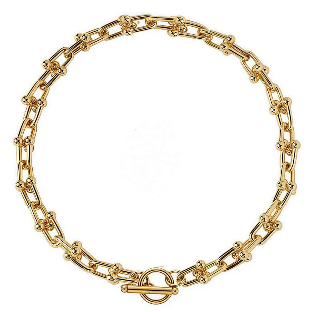 Luxurious Gold Toggle Closure Necklace