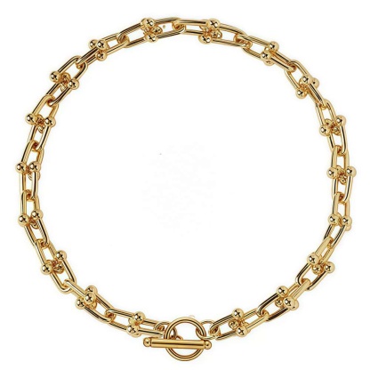 Luxurious Gold Toggle Closure Necklace