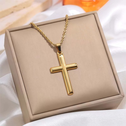 14K Gold Cross Pendant Necklace – A Timeless Symbol of Faith & Love