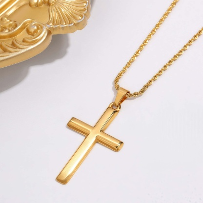 14K Gold Cross Pendant Necklace – A Timeless Symbol of Faith & Love