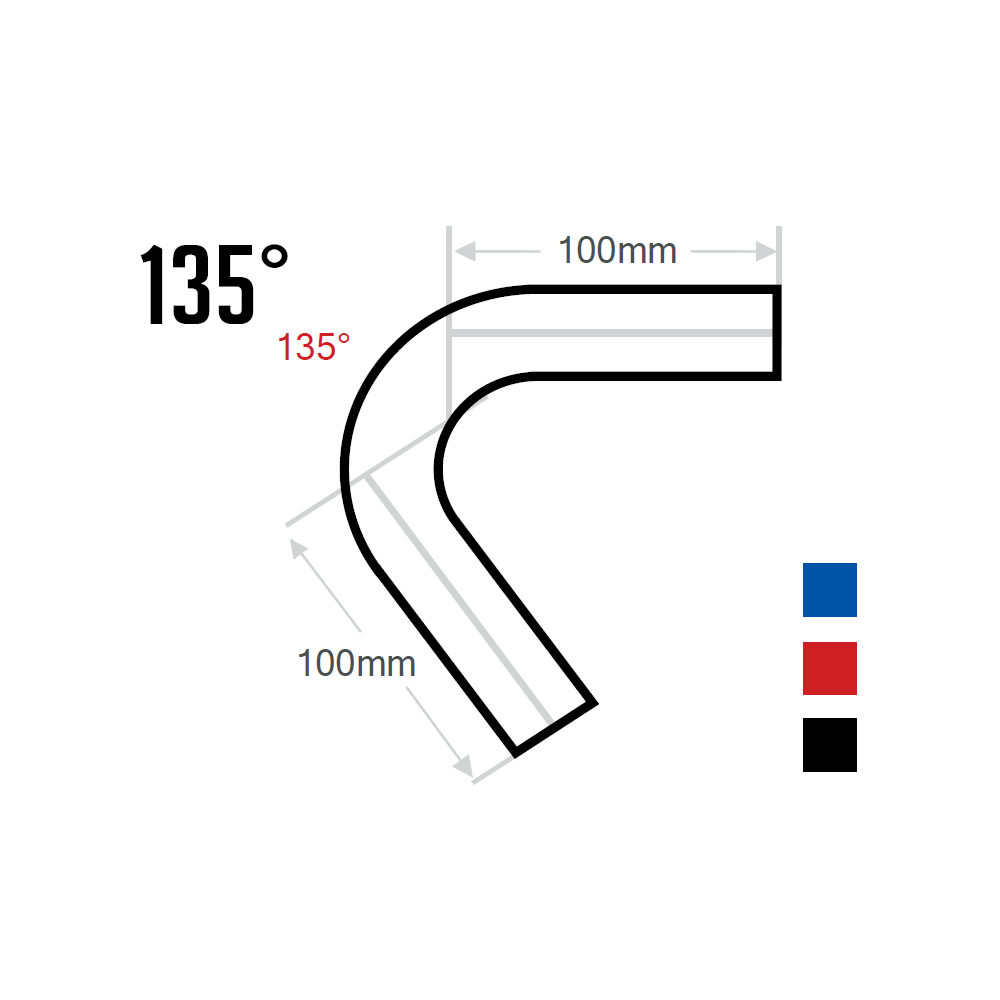 High quality factory silicone hose 135 degree elbow