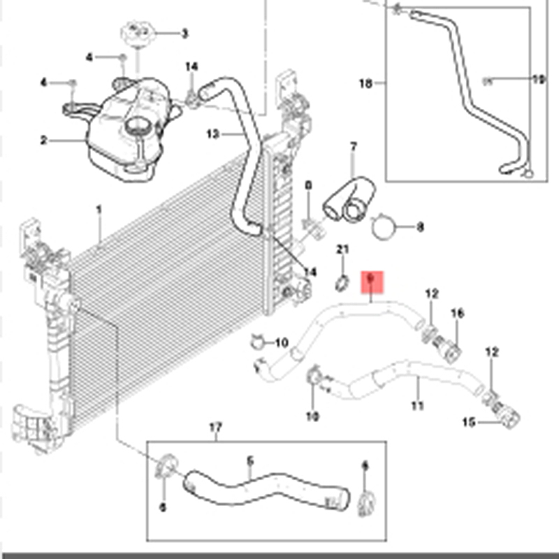 52052564  Korean car radiator hose factory direct sales of high-quality hose, can be made according to samples