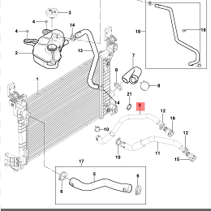 52052564  Korean car radiator hose factory direct sales of high-quality hose, can be made according to samples