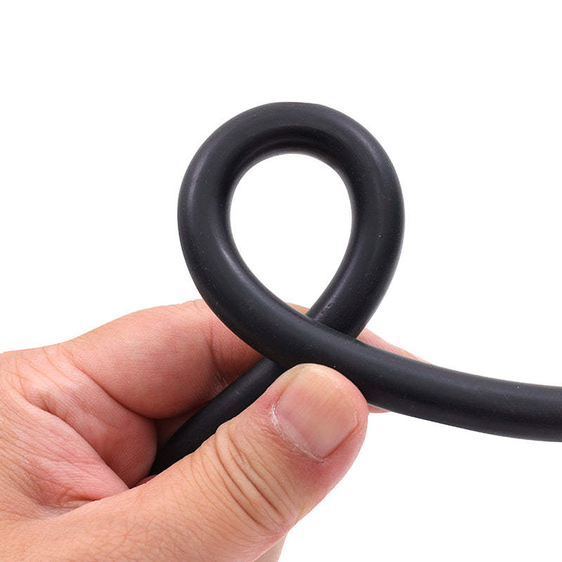 Circular line seal, weatherproof seal, joint filling profile, solid and dense rubber, black