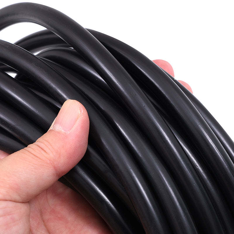 Circular line seal, weatherproof seal, joint filling profile, solid and dense rubber, black