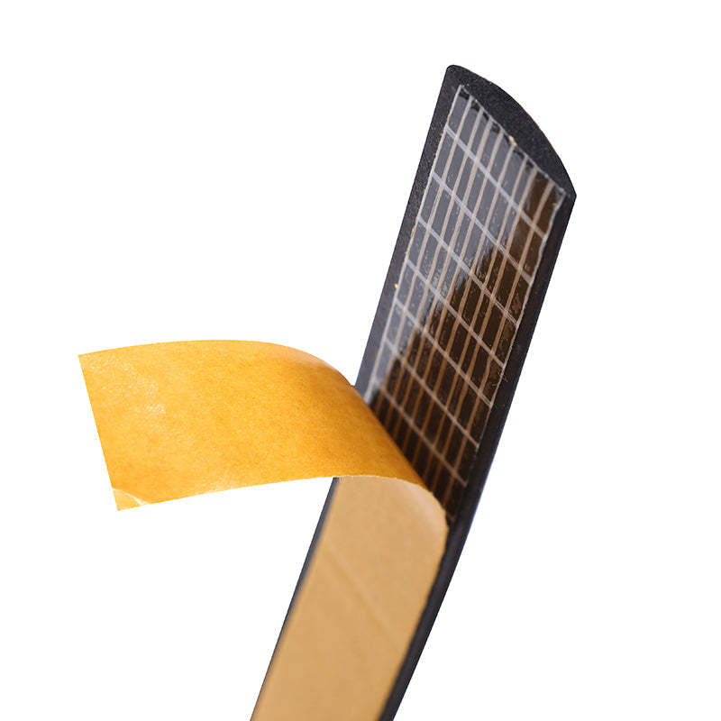 Semi circular sound insulation foam insulating tape High density weatherstrip Self adhesive sealing strip