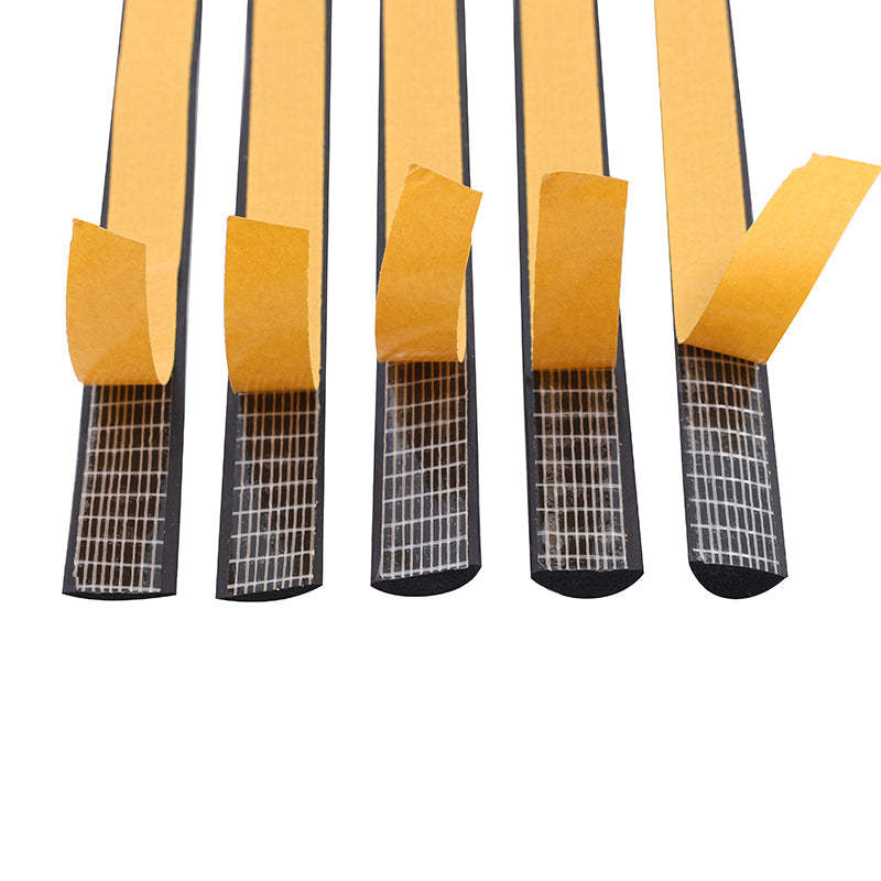 Semi circular sound insulation foam insulating tape High density weatherstrip Self adhesive sealing strip