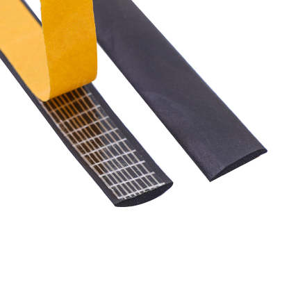 Semi circular sound insulation foam insulating tape High density weatherstrip Self adhesive sealing strip