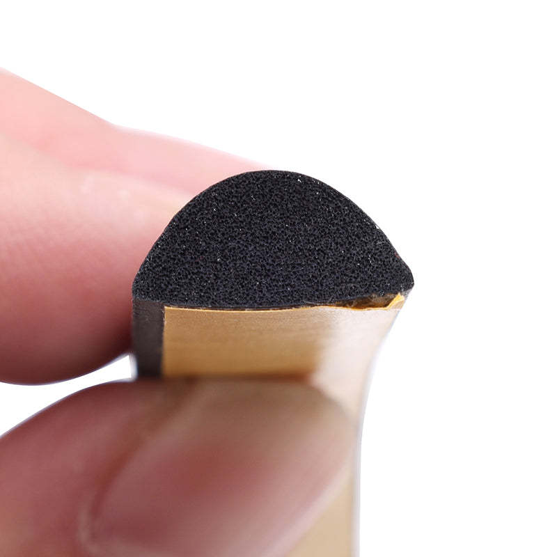 Semi circular sound insulation foam insulating tape High density weatherstrip Self adhesive sealing strip
