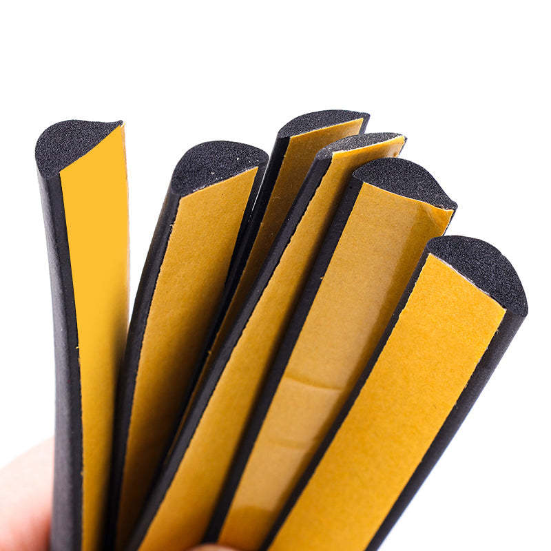 Semi circular sound insulation foam insulating tape High density weatherstrip Self adhesive sealing strip