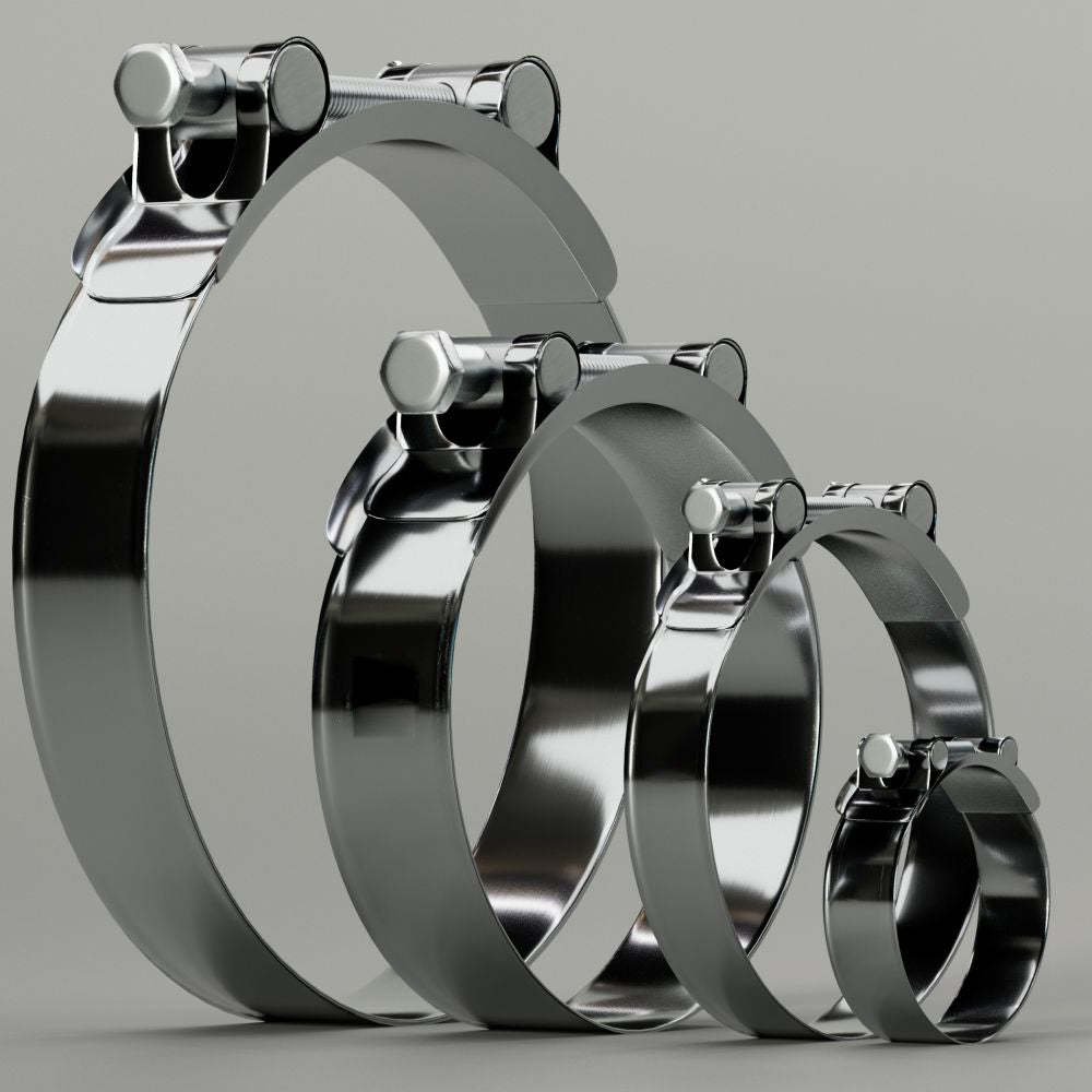 High quality silicone hose fittings clamps T-bolt hose clamps heavy duty