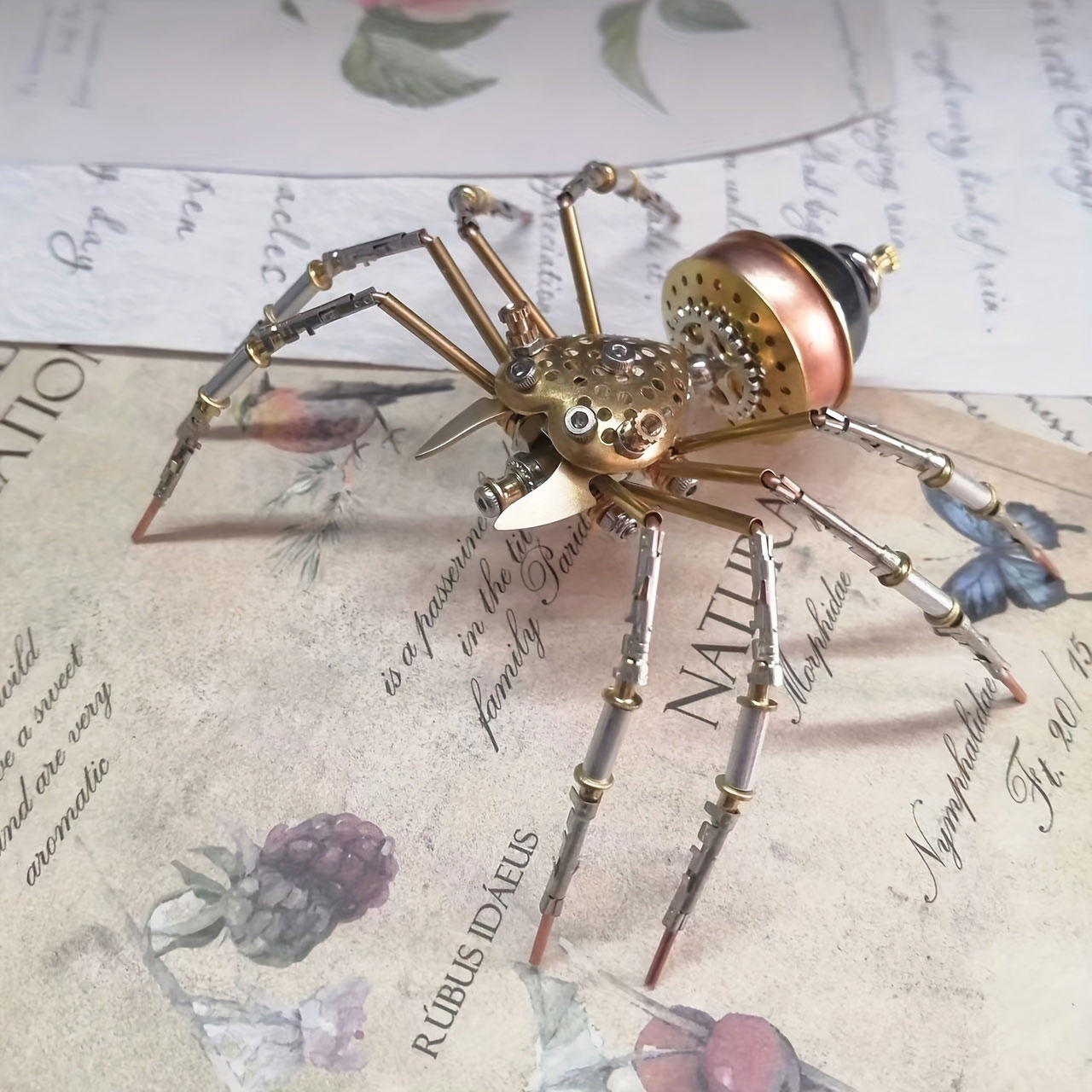 3D Metal Puzzle Mechanical Jumping Spider Steampunk 