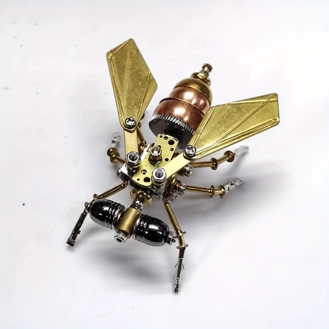 3D Mechanical Puzzle Golden Copper Fly Model