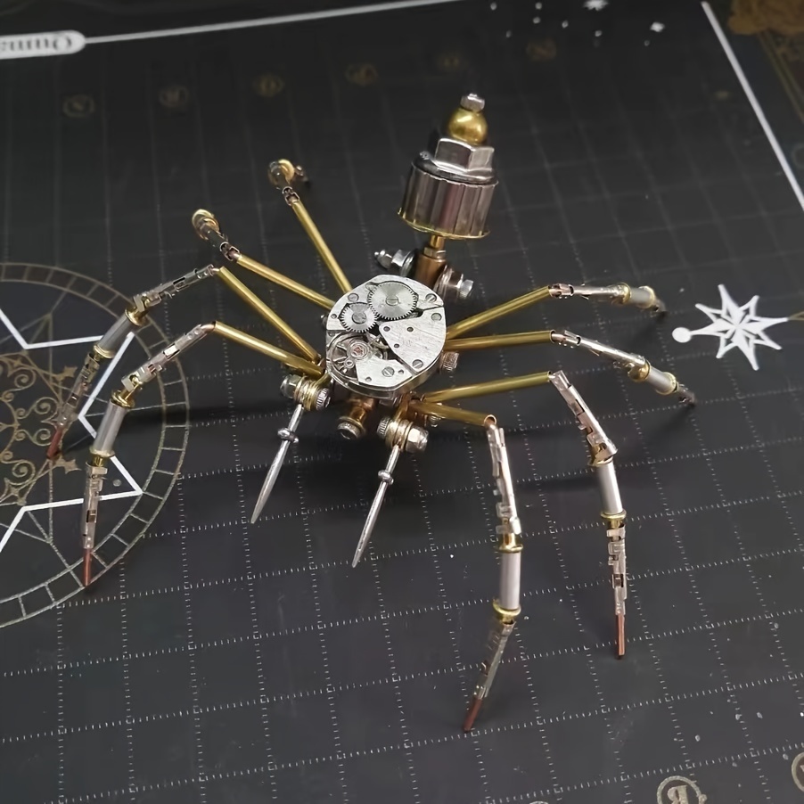 3D Metal Puzzle Spider Watch Movement DIY Kit