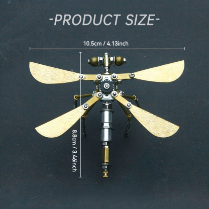 3D Metal Puzzle Golden Dragonfly DIY Toy
