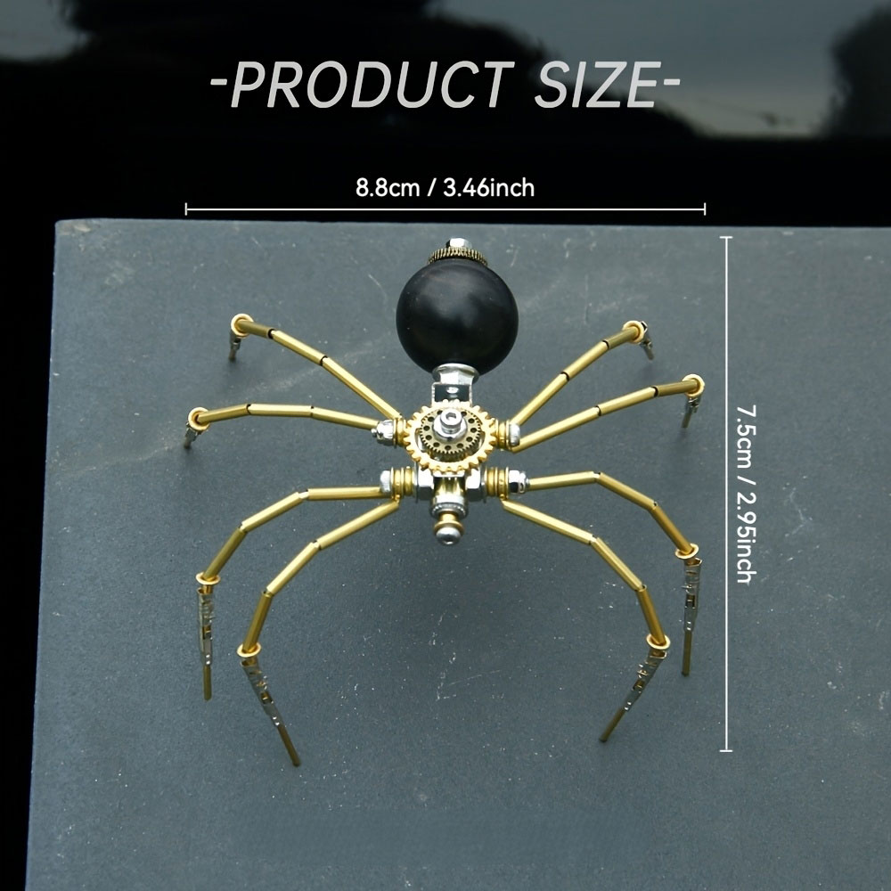 3D Metal Puzzle Mechanical Toy Little Black Spider Steam Punk