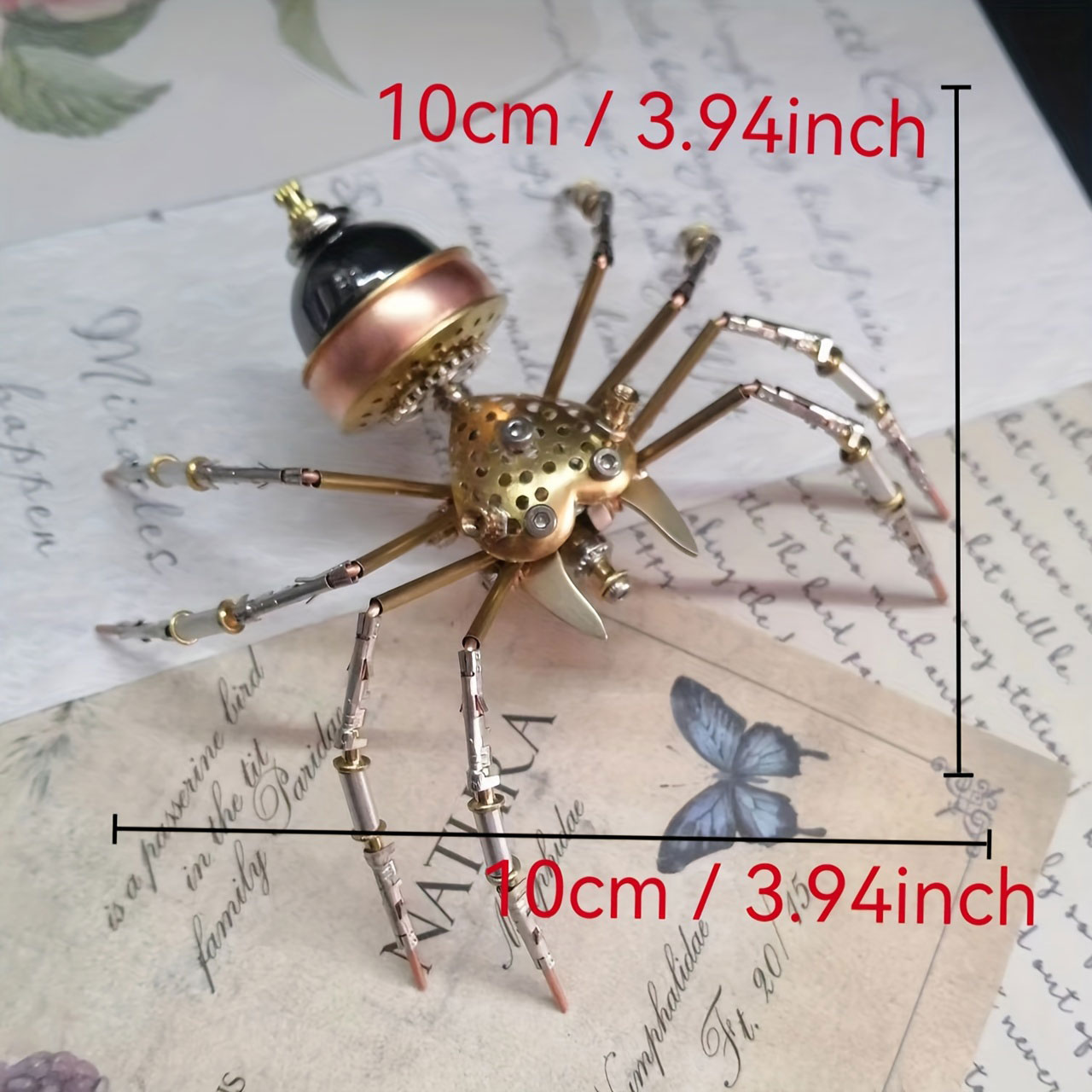 3D Metal Puzzle Mechanical Jumping Spider Steampunk 