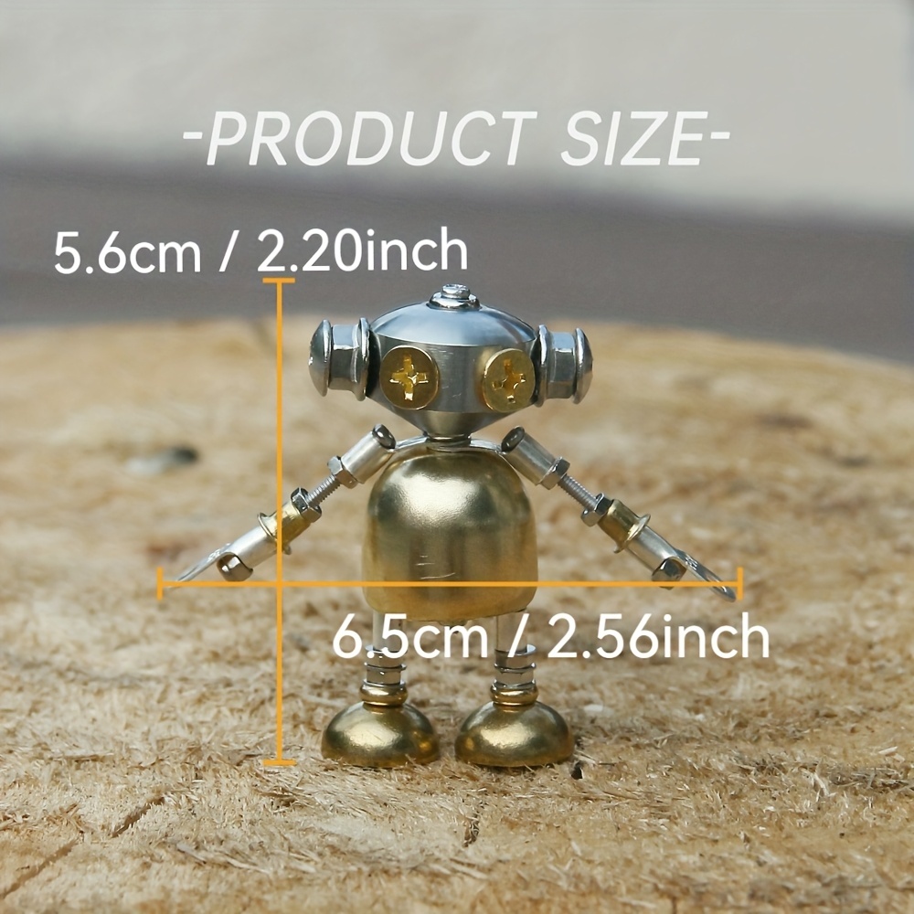 3D Metal Puzzle Little Yellow Robot Handcrafted Model