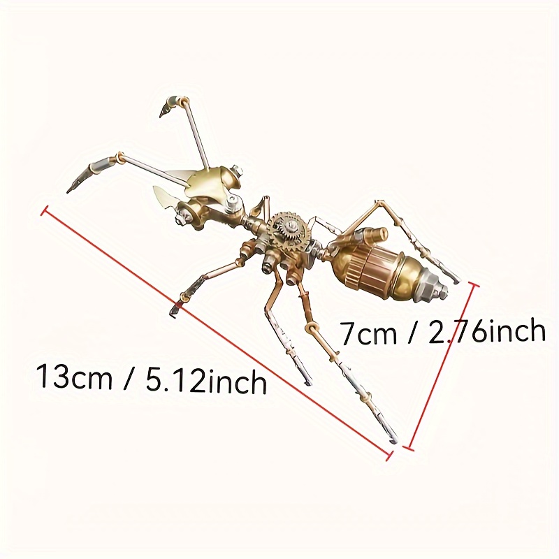 Steampunk Mechanical Ant Metal Assembly Puzzle