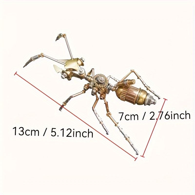 Steampunk Mechanical Ant Metal Assembly Puzzle