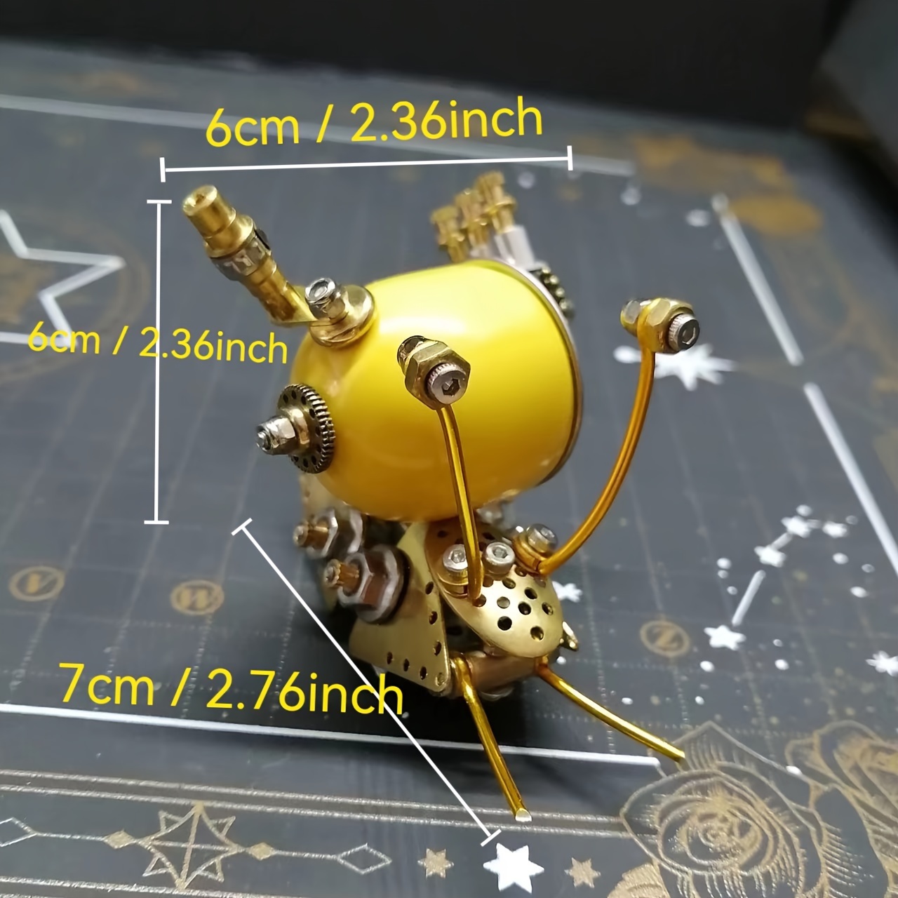 Orange DIY Steampunk Snail Metal Model Kit