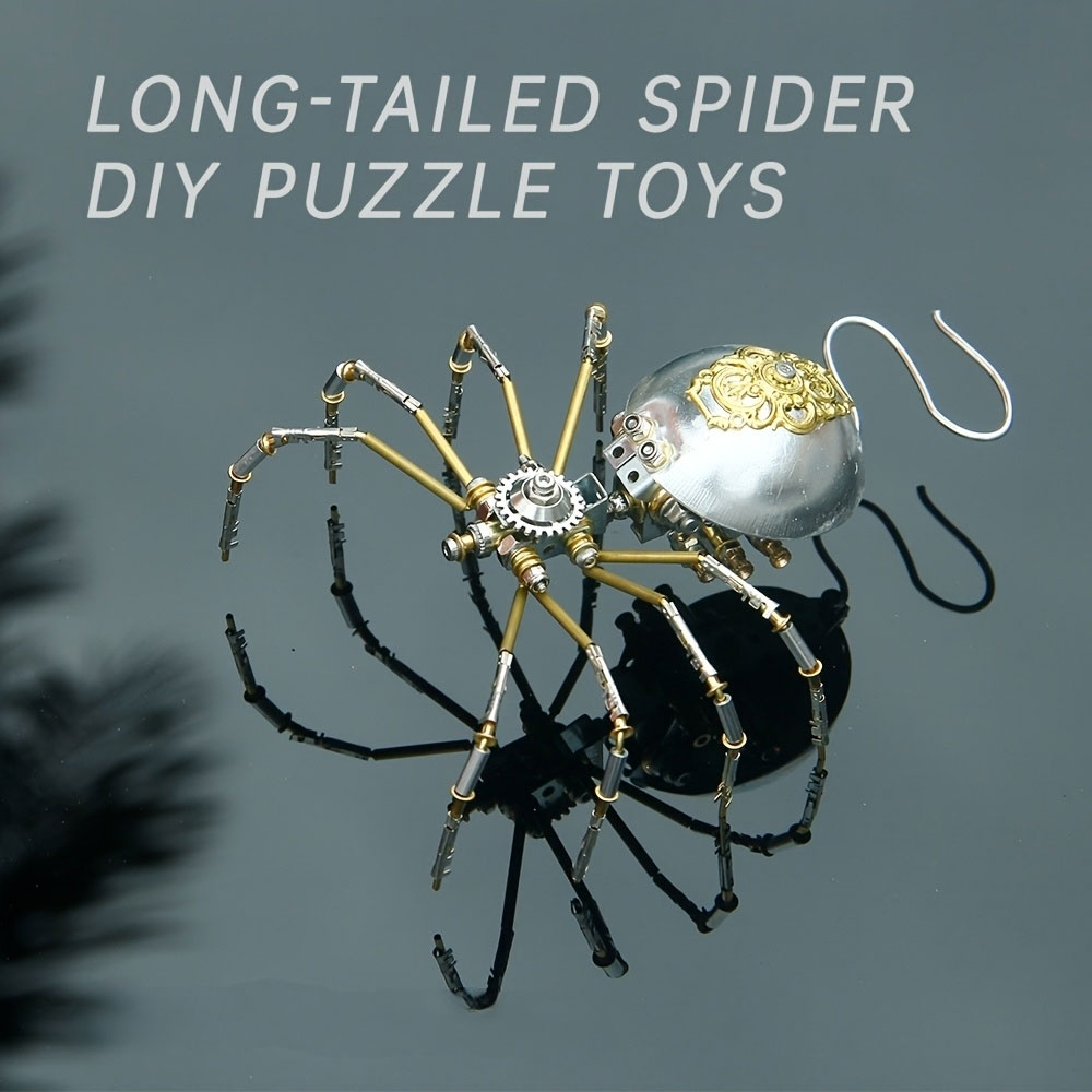 Metal Puzzle 3D Long-tailed Spider Handmade DIY Ornament