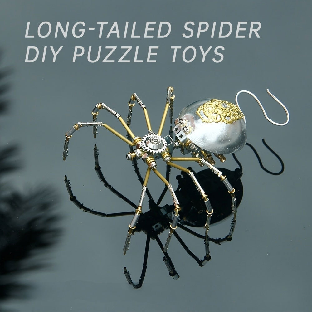 Metal Puzzle 3D Long-tailed Spider Handmade DIY Ornament