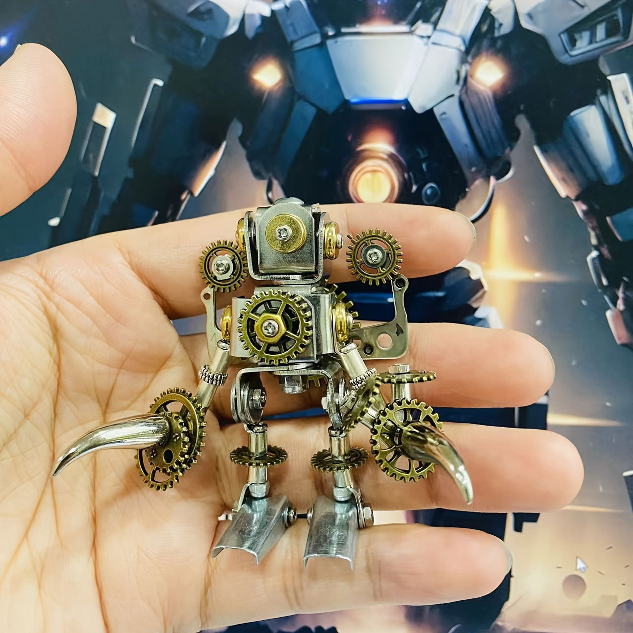 3D Metal Puzzle Steampunk Mechanical Robot Figurine