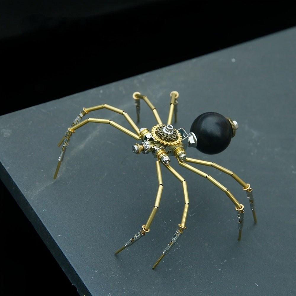 3D Metal Puzzle Mechanical Toy Little Black Spider Steam Punk