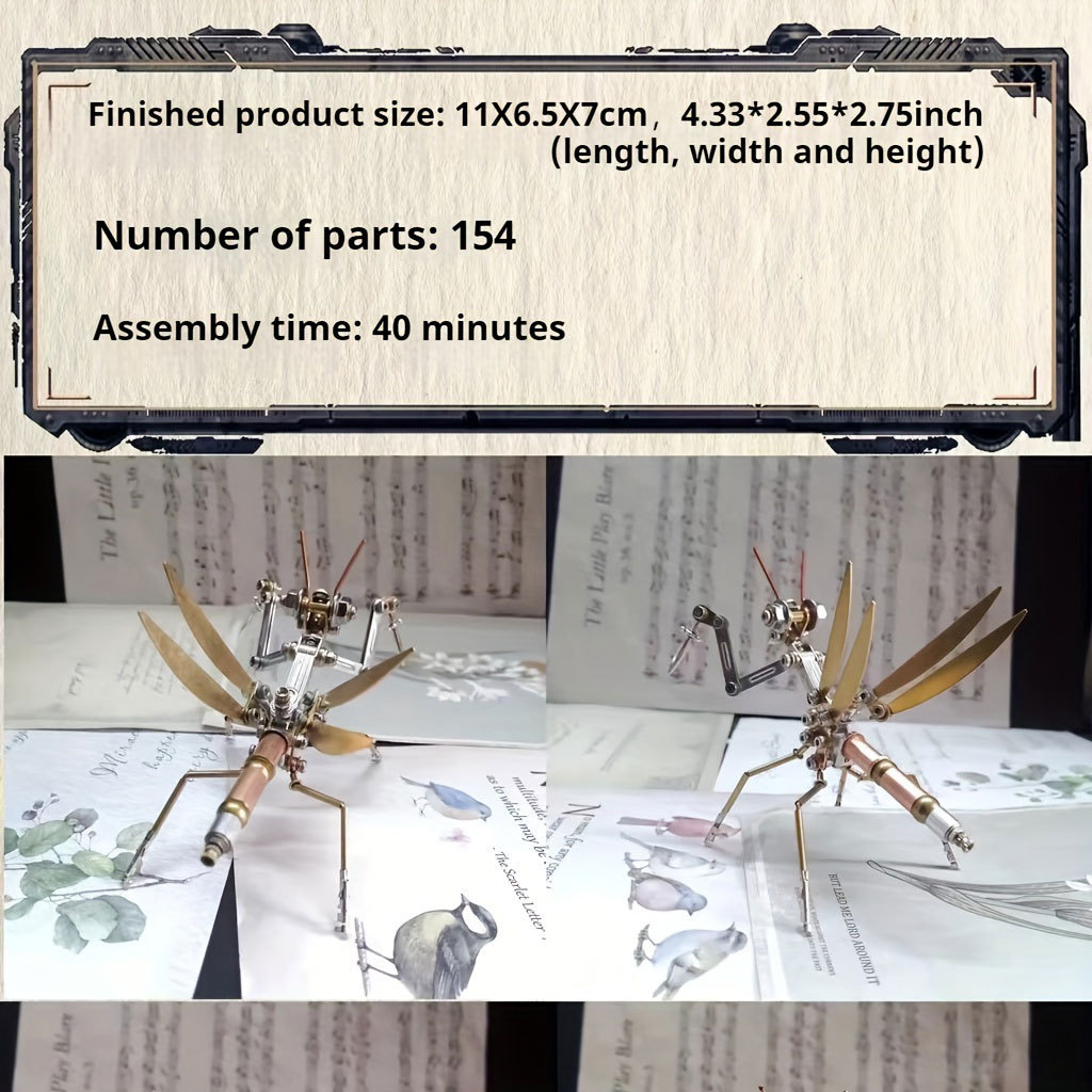 3D Mechanical Insect Model Puzzle Kit
