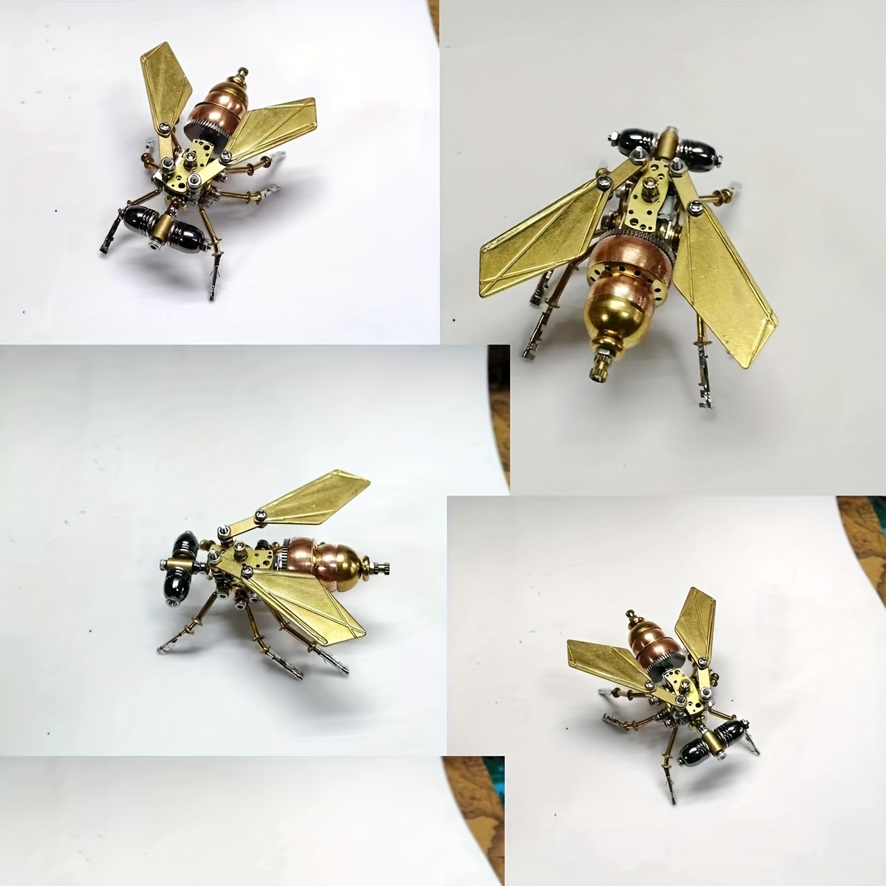 3D Mechanical Puzzle Golden Copper Fly Model