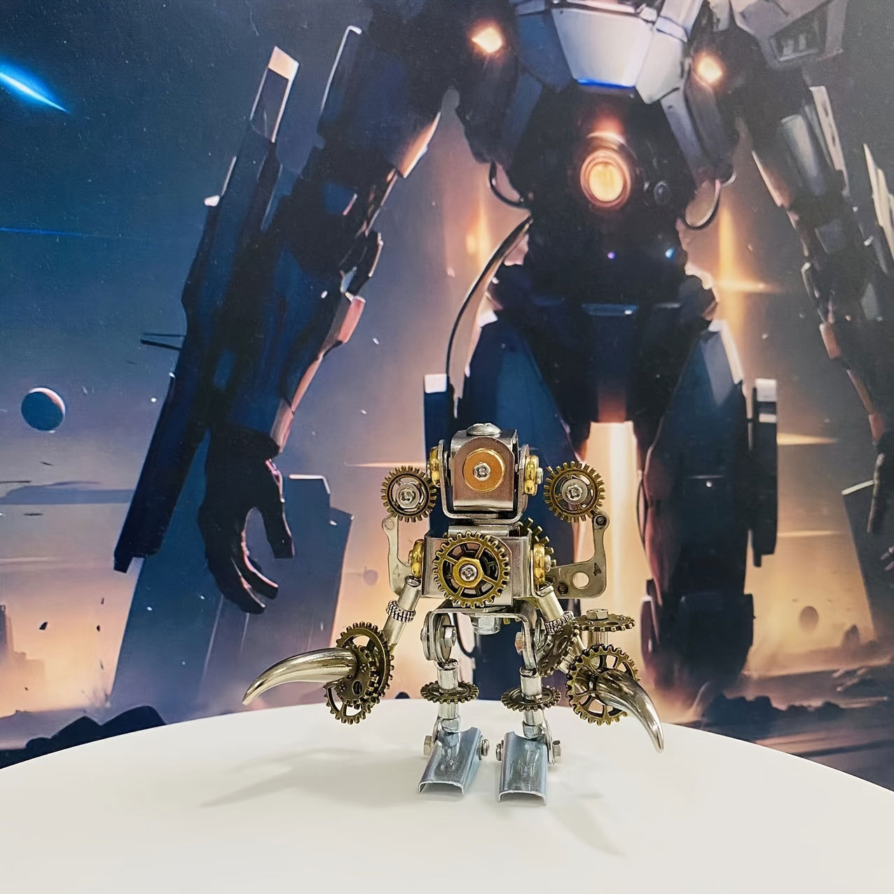 3D Metal Puzzle Steampunk Mechanical Robot Figurine