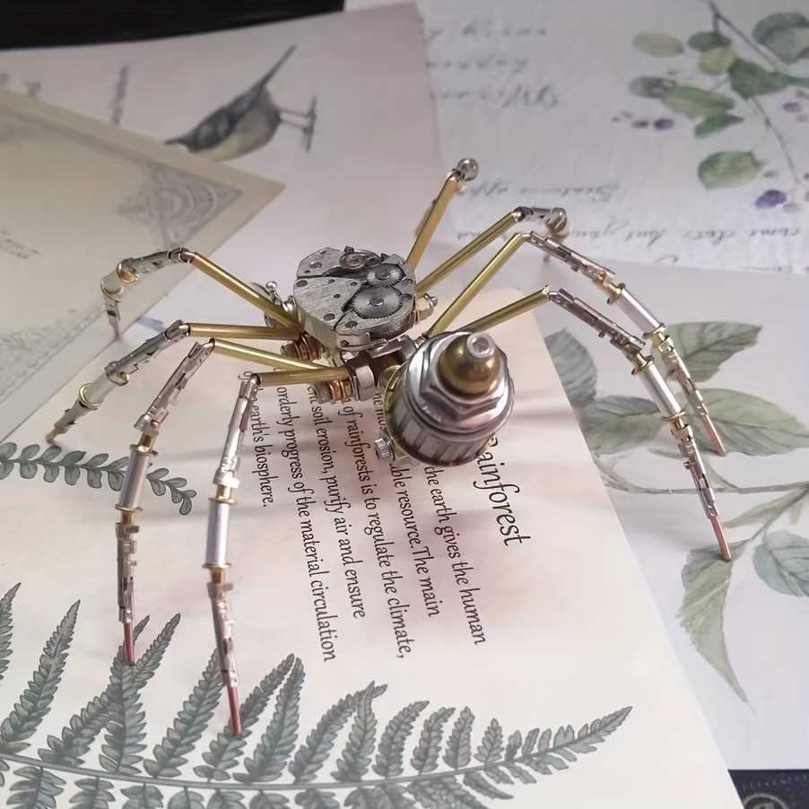 3D Metal Puzzle Spider Watch Movement DIY Kit