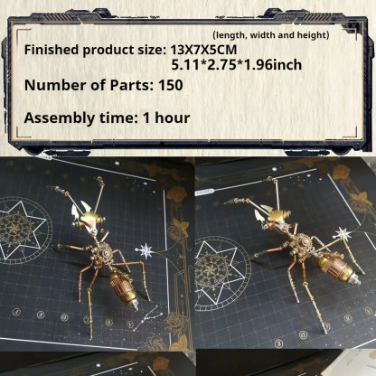 Steampunk Mechanical Ant Metal Assembly Puzzle