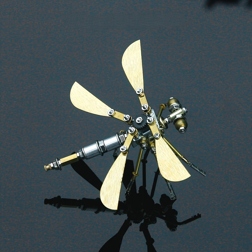 3D Metal Puzzle Golden Dragonfly DIY Toy