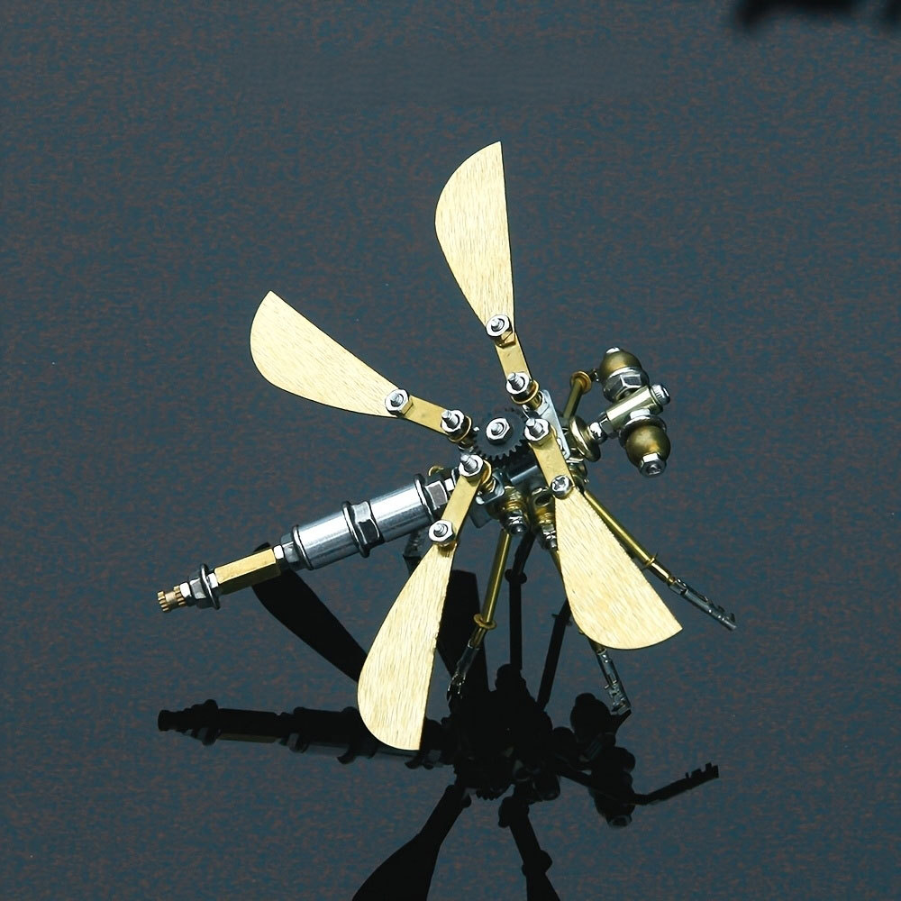 3D Metal Puzzle Golden Dragonfly DIY Toy