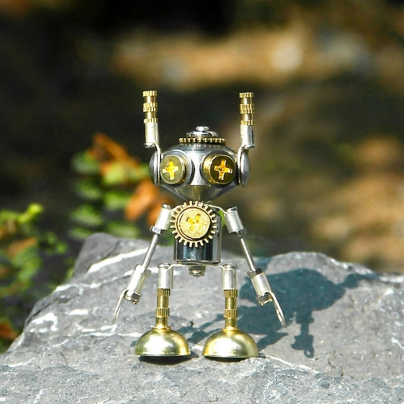 Handcrafted Brass Cyberpunk Metal Robot Puzzle