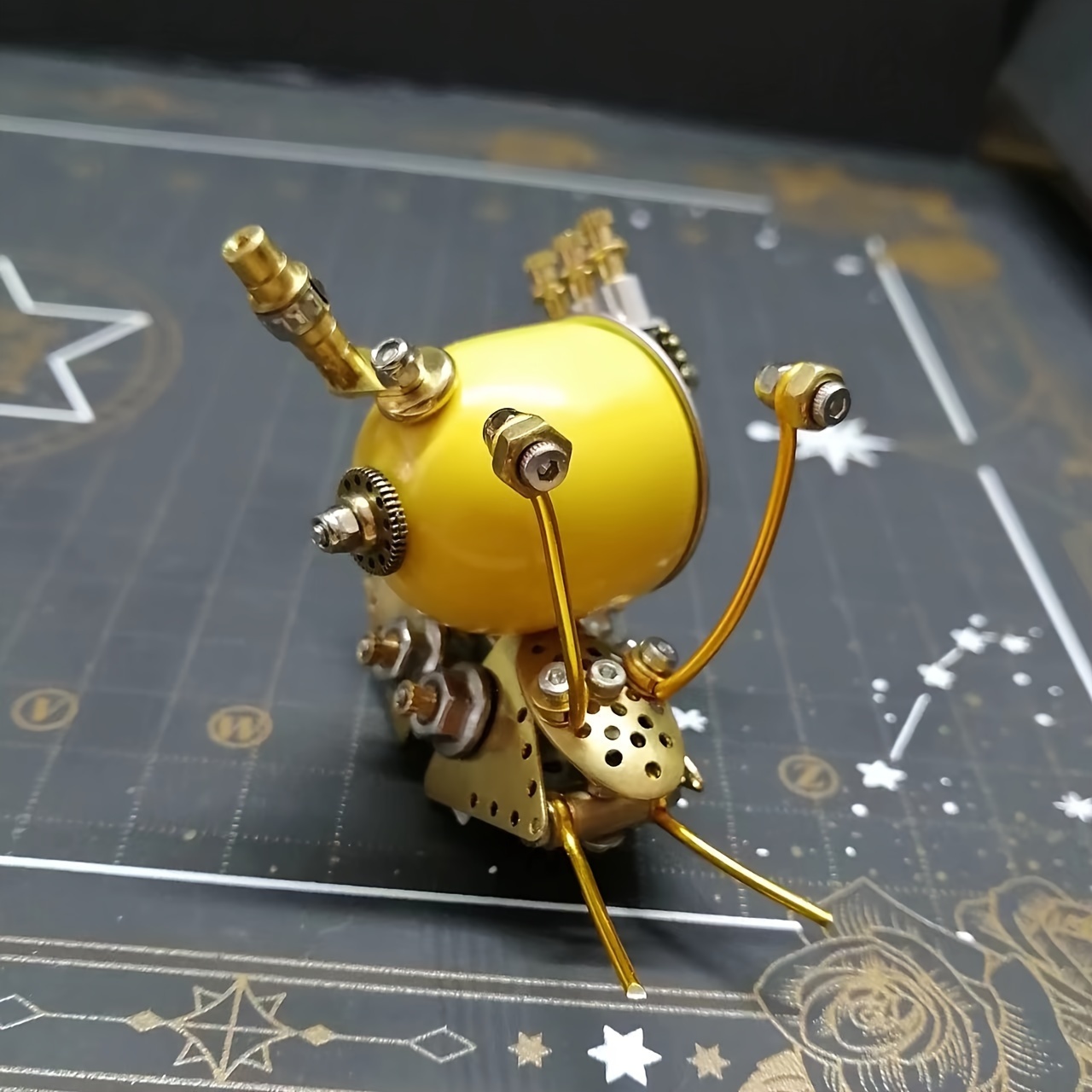 Orange DIY Steampunk Snail Metal Model Kit