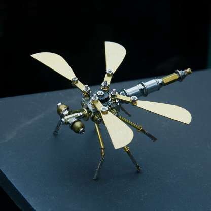 3D Metal Puzzle Golden Dragonfly DIY Toy