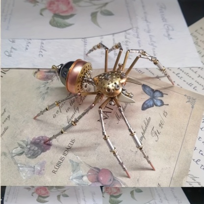 3D Metal Puzzle Mechanical Jumping Spider Steampunk 